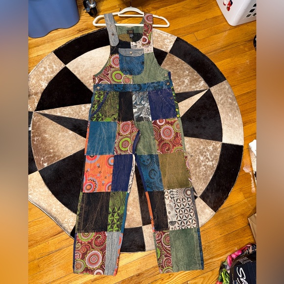 Rising International Pants - NWT Rising International Patchwork Overalls Made in Nepal